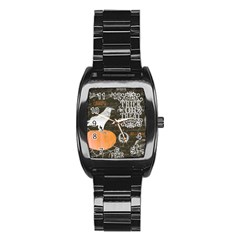 Vintage Halloween Stainless Steel Barrel Watch by Valentinaart