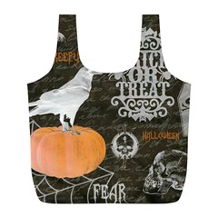 Vintage Halloween Full Print Recycle Bags (l)  by Valentinaart