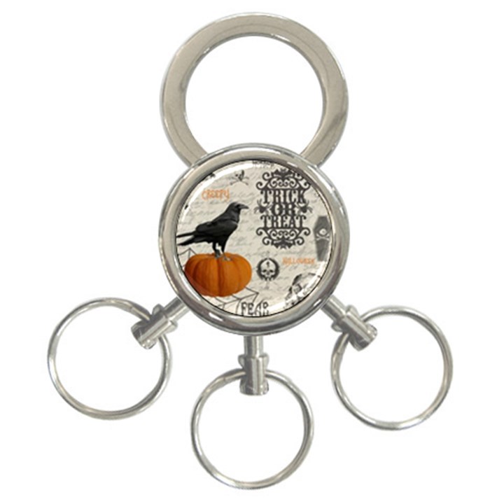 Vintage Halloween 3-Ring Key Chains