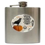 Vintage Halloween Hip Flask (6 oz) Front