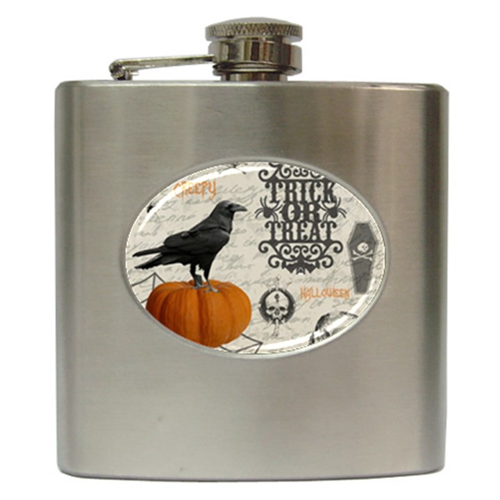 Vintage Halloween Hip Flask (6 oz)