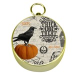 Vintage Halloween Gold Compasses Front