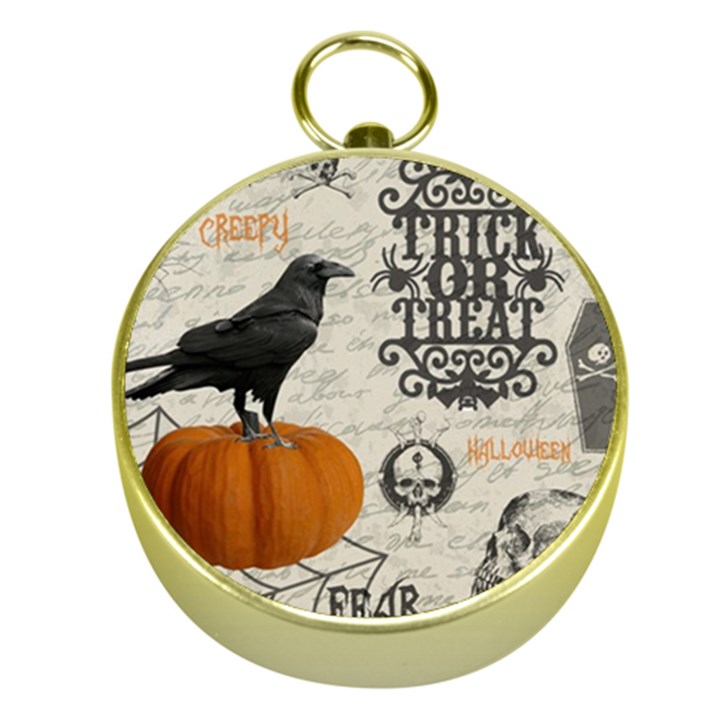 Vintage Halloween Gold Compasses