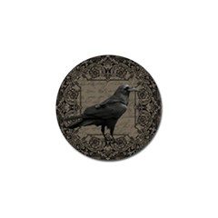 Vintage Halloween Raven Golf Ball Marker by Valentinaart