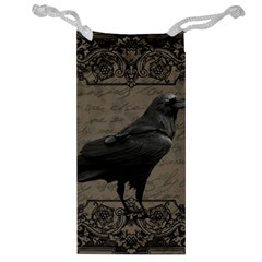 Vintage Halloween Raven Jewelry Bag by Valentinaart