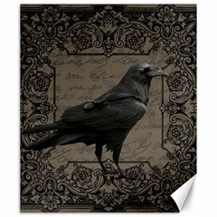 Vintage Halloween Raven Canvas 20  X 24   by Valentinaart