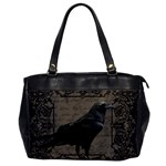 Vintage Halloween raven Office Handbags Front