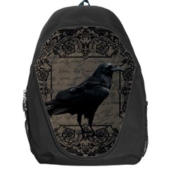 Vintage Halloween Raven Backpack Bag by Valentinaart