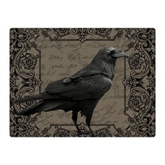 Vintage Halloween Raven Double Sided Flano Blanket (mini)  by Valentinaart