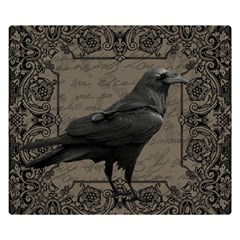 Vintage Halloween Raven Double Sided Flano Blanket (small) 