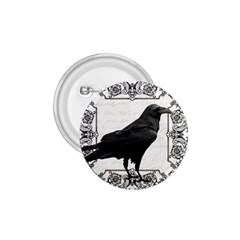 Vintage Halloween Raven 1 75  Buttons by Valentinaart