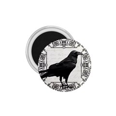 Vintage Halloween Raven 1 75  Magnets by Valentinaart