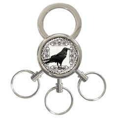 Vintage Halloween Raven 3-ring Key Chains by Valentinaart