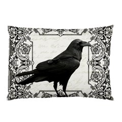 Vintage Halloween Raven Pillow Case by Valentinaart