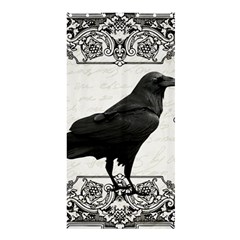 Vintage Halloween Raven Shower Curtain 36  X 72  (stall)  by Valentinaart