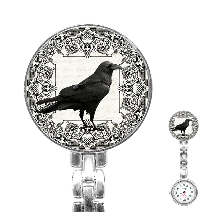 Vintage Halloween raven Stainless Steel Nurses Watch