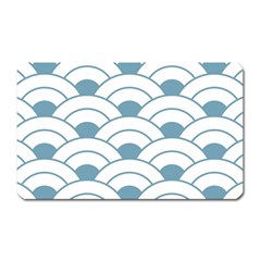 Art Deco,shell Pattern,teal,white Magnet (rectangular) by NouveauDesign