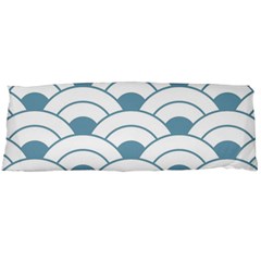 Art Deco,shell Pattern,teal,white Body Pillow Case (dakimakura) by NouveauDesign