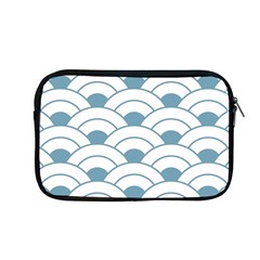 Art Deco,shell Pattern,teal,white Apple Macbook Pro 13  Zipper Case by NouveauDesign