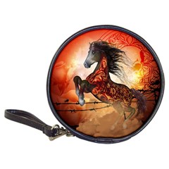 Awesome Creepy Running Horse With Skulls Classic 20-cd Wallets by FantasyWorld7