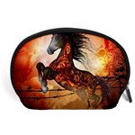 Awesome Creepy Running Horse With Skulls Accessory Pouches (Large)  Front