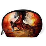 Awesome Creepy Running Horse With Skulls Accessory Pouches (Large)  Back