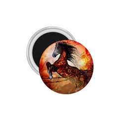 Awesome Creepy Running Horse With Skulls 1 75  Magnets by FantasyWorld7