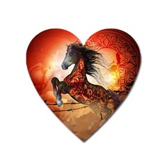 Awesome Creepy Running Horse With Skulls Heart Magnet by FantasyWorld7