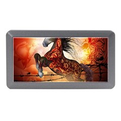 Awesome Creepy Running Horse With Skulls Memory Card Reader (mini) by FantasyWorld7