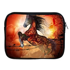 Awesome Creepy Running Horse With Skulls Apple Ipad 2/3/4 Zipper Cases by FantasyWorld7