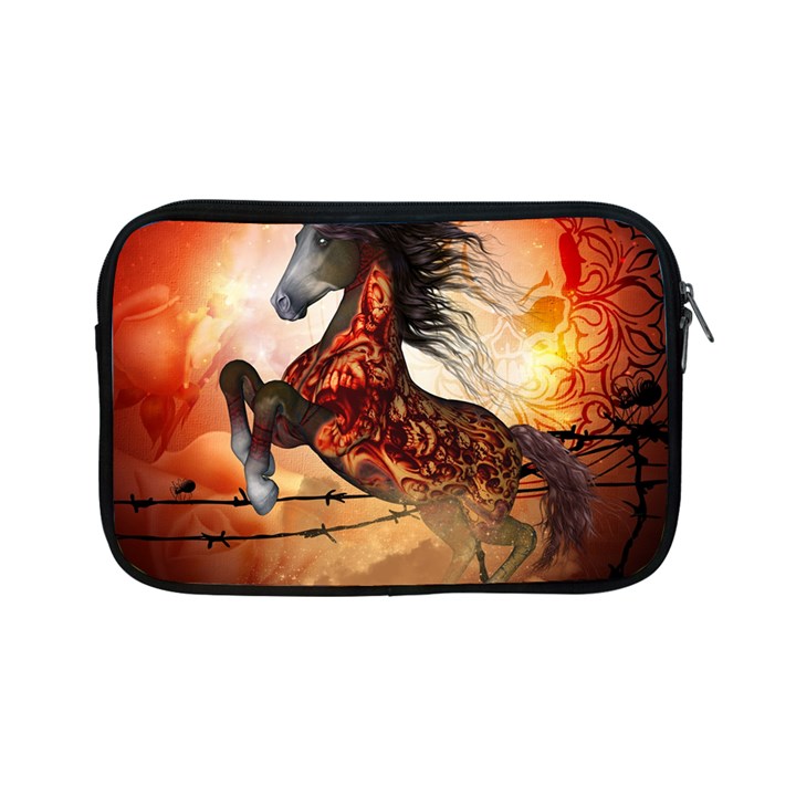 Awesome Creepy Running Horse With Skulls Apple iPad Mini Zipper Cases