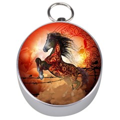 Awesome Creepy Running Horse With Skulls Silver Compasses by FantasyWorld7