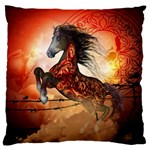 Awesome Creepy Running Horse With Skulls Standard Flano Cushion Case (Two Sides) Front