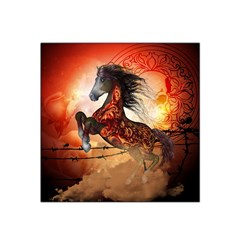 Awesome Creepy Running Horse With Skulls Satin Bandana Scarf by FantasyWorld7