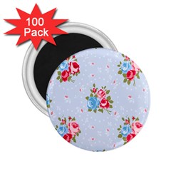 Cute Shabby Chic Floral Pattern 2 25  Magnets (100 Pack)  by NouveauDesign