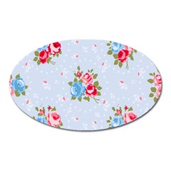 Cute Shabby Chic Floral Pattern Oval Magnet by NouveauDesign