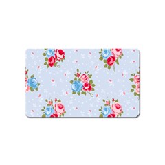 Cute Shabby Chic Floral Pattern Magnet (name Card) by NouveauDesign