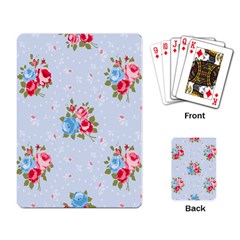 Cute Shabby Chic Floral Pattern Playing Card by NouveauDesign