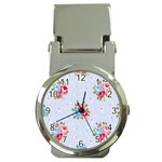 cute shabby chic floral pattern Money Clip Watches Front