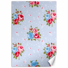 Cute Shabby Chic Floral Pattern Canvas 12  X 18   by NouveauDesign