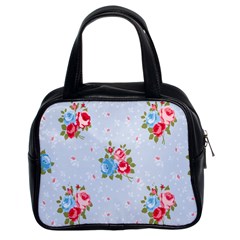 Cute Shabby Chic Floral Pattern Classic Handbags (2 Sides) by NouveauDesign