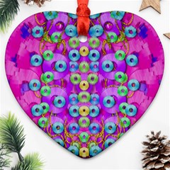 Festive Metal And Gold In Pop Art Ornament (heart) by pepitasart