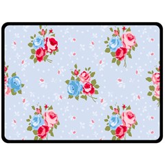 Cute Shabby Chic Floral Pattern Fleece Blanket (large)  by NouveauDesign