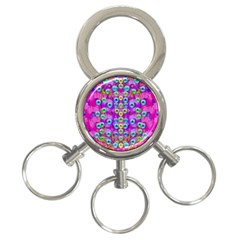 Festive Metal And Gold In Pop Art 3-ring Key Chains by pepitasart