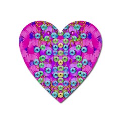 Festive Metal And Gold In Pop Art Heart Magnet by pepitasart