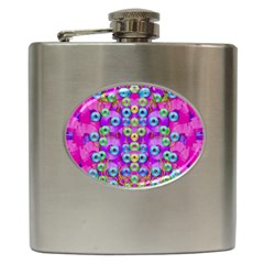 Festive Metal And Gold In Pop Art Hip Flask (6 Oz) by pepitasart