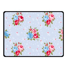 Cute Shabby Chic Floral Pattern Double Sided Fleece Blanket (small)  by NouveauDesign