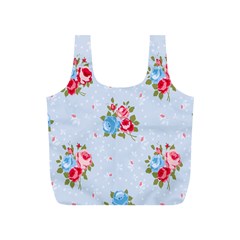 Cute Shabby Chic Floral Pattern Full Print Recycle Bags (s)  by NouveauDesign