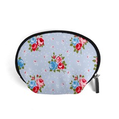 Cute Shabby Chic Floral Pattern Accessory Pouches (small)  by NouveauDesign