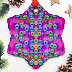 Festive Metal And Gold In Pop Art Ornament (snowflake) by pepitasart